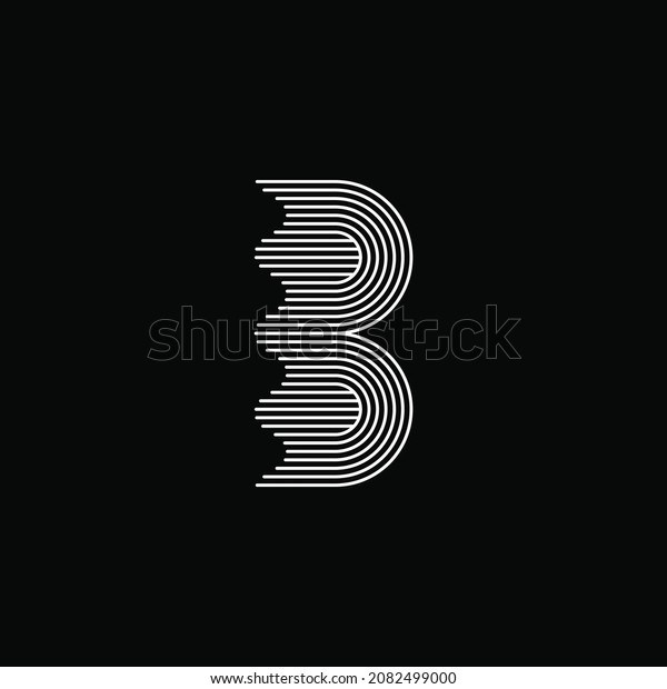 Initial Letter B Alphabet B Vector Stock Vector (Royalty Free ...