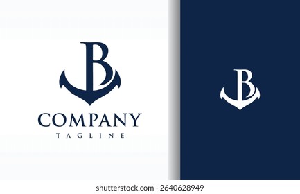initial letter B anchor logo