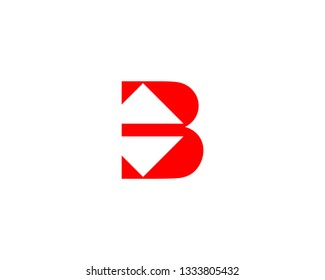 Initial letter B with arrow logo design