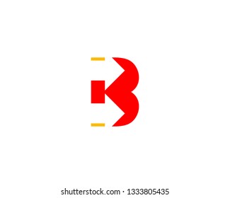 Initial letter B with arrow logo design