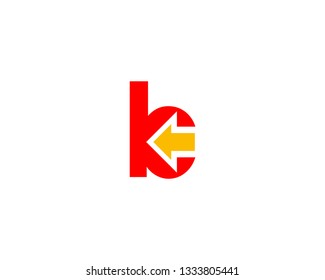 Initial letter B with arrow logo design