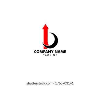 Initial Letter B with Arrow Logo Design