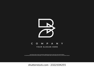Initial Letter B Arrow Logo Design Vector