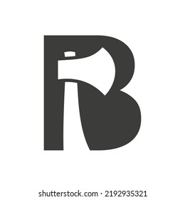 Initial Letter B Axe Logo Design Stock Vector (Royalty Free) 2192935321 ...