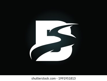 Initial Letter B with backspace S or pathway Logo design vector template, Graphic Alphabet Symbol for Corporate Business Identity