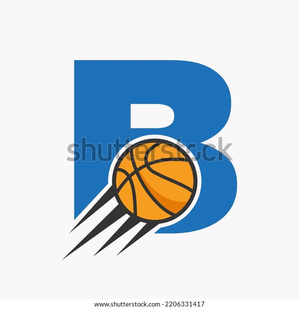 Initial Letter B Basketball Logo Concept Stock Vector (royalty Free 