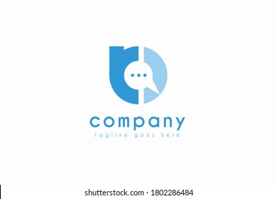 Logo de la letra inicial B BC. Diseño de logotipo de marca de comunicación comercial de vectores