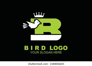 Initial Letter B Bird  Logo