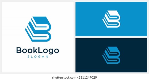 Initial Letter B Book Logo design Inspiration. Icon Symbols Vector EPS 10.