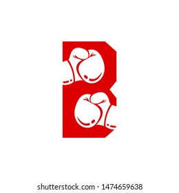 initial letter B boxing logo design   vector