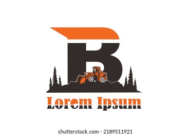 Initial Letter B Bulldozer Logo Stock Vector (Royalty Free) 2189511921 ...