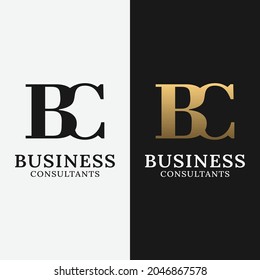 Initial Letter B C BC CB Slab Serif Font for General Fashion Beauty Finance Business Company Corporate Simple Unique Elegant Hipster Retro Logo Design Template.