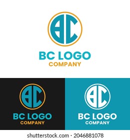 Initial Letter B C BC CB Circle for General Business Company Corporate Simple Unique Hipster Rustic Retro Logo Design.