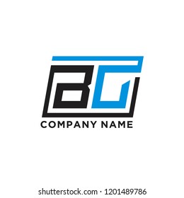 Initial letter B C logo template vector