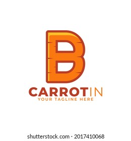 Initial Letter B Carrot Logo Design Vector. Designed for Web Site Design, Logo, App, UI