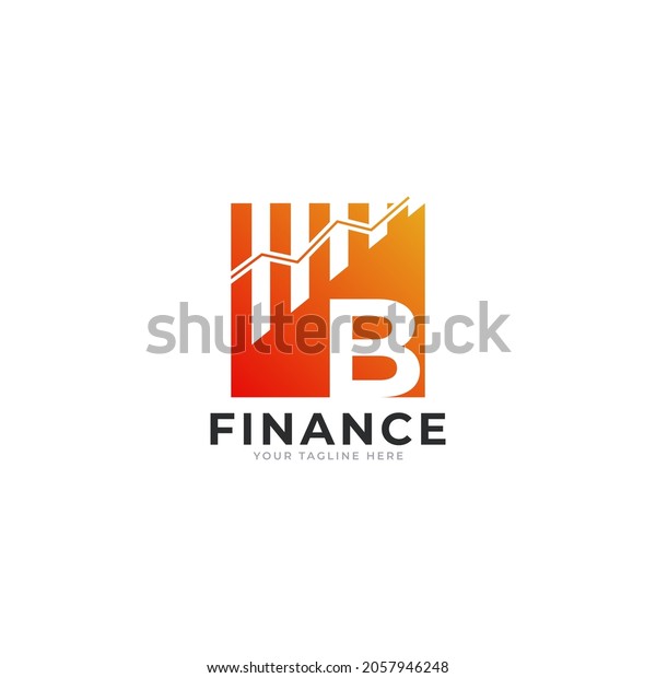 Initial Letter B Chart Bar Finance Stock Vector (Royalty Free ...