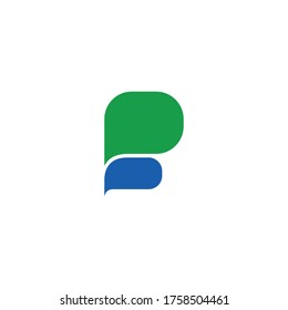 carta inicial B y plantilla de diseño de chat