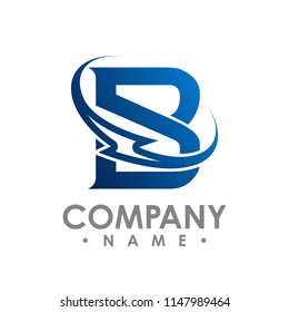 Initial Letter B concept bolt logo on white background . B letter concept and ideas.