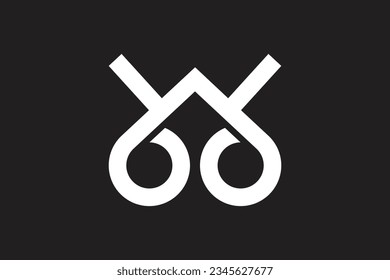 Initial letter b d, w b d logo design template creative and professional infinity logo on black background