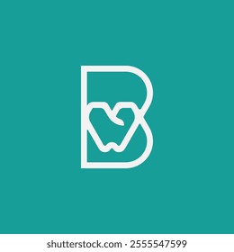 initial Letter B Dental Logo, letter B with dental icon combination, usable for brand and company logos, vector illustration