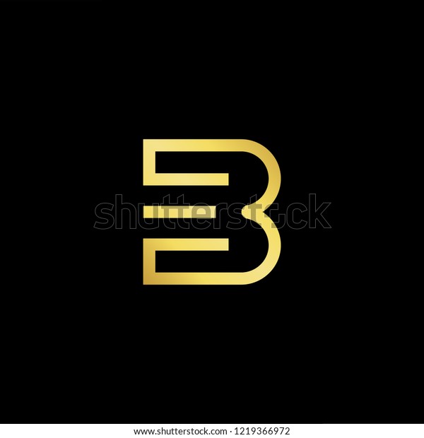 Initial Letter B Eb Be Minimalist Stock Vector (Royalty Free ...