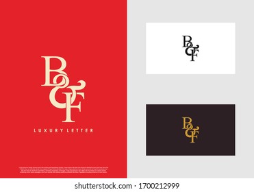 Letra inicial B & F modelo de logotipo de marca vectorial de arte lujoso BF.