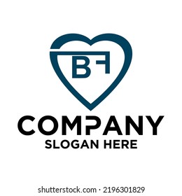 Initial letter B F logo vector design template