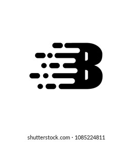 Initial Letter B Fast Speed Logo Design Template