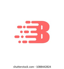 Initial Letter B Fast Speed Logo Design Template