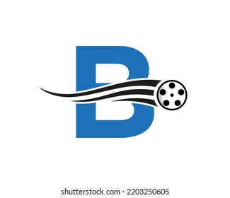 Initial Letter B Film Logo Concept Stock Vector (Royalty Free ...