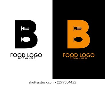 Initial Letter B Food Logo, food logo vector