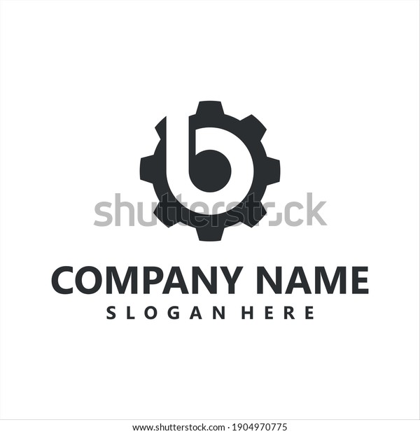 Initial Letter B Gear Engineering Logo Stock Vector (Royalty Free ...