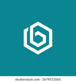 Anfangsbuchstabe B Geometrisches Hexagon Logo Design Vektor Vorlage