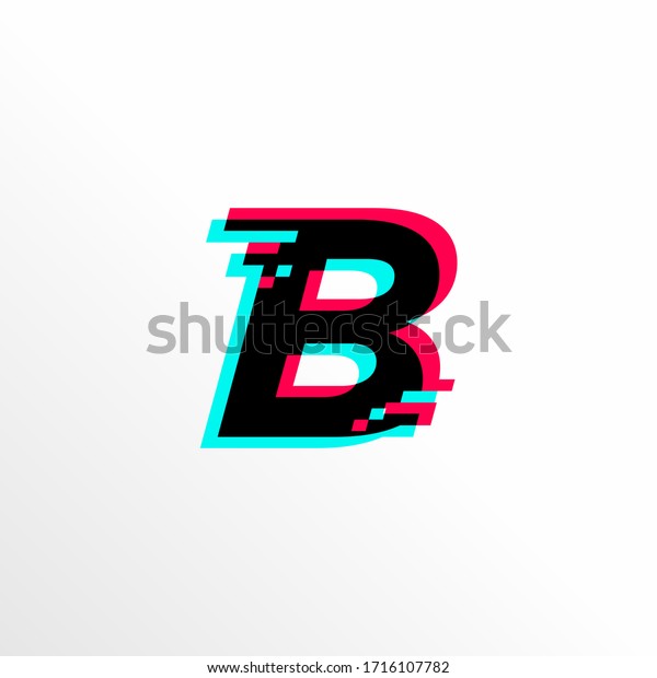 Initial Letter B Glitch Effect Stock Vector (Royalty Free) 1716107782 ...