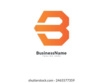 Initial letter b hexagon logo icon design