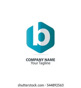 Initial Letter B Hexagon Logo