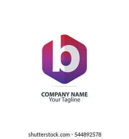 Initial Letter B Hexagon Logo