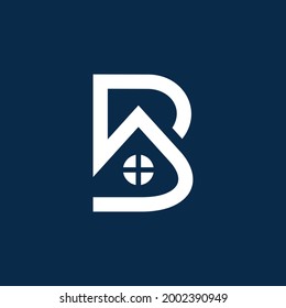 Initial Letter B and Home logo. Abstract , emblems, designs. concepts, logos, logotypes, elements.