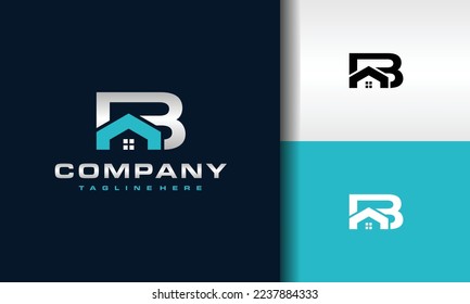 initial letter B home logo