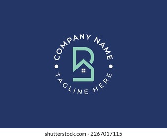 símbolo del concepto del logotipo del inicio de la letra B Diseño del elemento. Hogar, Inmobiliaria, Realtor, Casa, Logotipo Hipotecario. Plantilla de ilustración de vector
