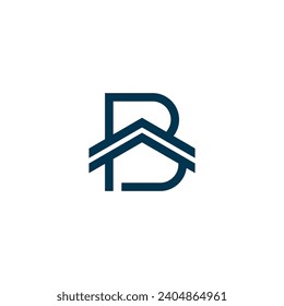 Initial letter b and house logo design template vector. letter B house logo design- B letter logo	
