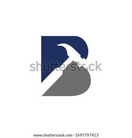 initial letter b hummer logo vector