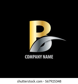 Initial Letter B Isolated Swoosh Logo