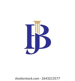 Initial Letter B and J Law Logo Design