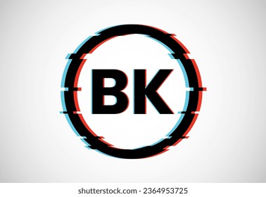 Initial Letter B K Logo Design Vector. Graphic Alphabet Symbol For Corporate Business