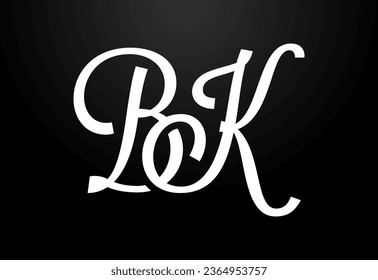 Initial Letter B K Logo Design Vektor. Bildzeichen für Alphabet-Symbole für Unternehmen