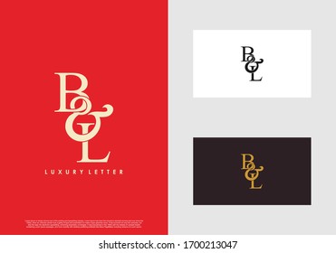 Letra inicial B & L BL modelo de logotipo de marca vectorial de arte lujoso.