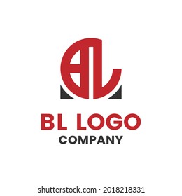 Initial Letter B L BL LB Circle for General Business Company Corporate Brand in Simple Unique Minimal Hipster Retro Style Logo Design Template.