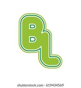 initial letter b and l. bl monogram outline logo