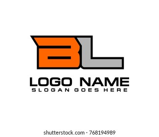 Initial letter B & L logo template vector